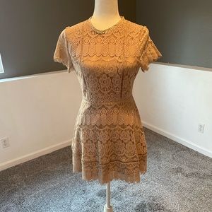 Tan eyelet dress